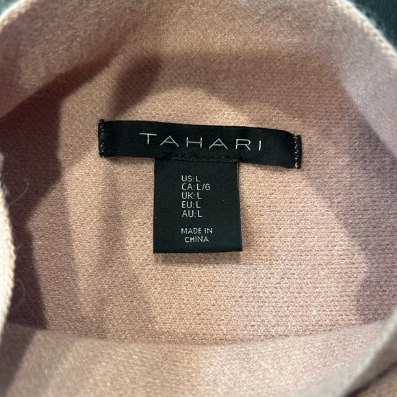 Tahari Creamy Pink Mock Turtleneck Long Sleeve Size Large - Picture 6 of 7